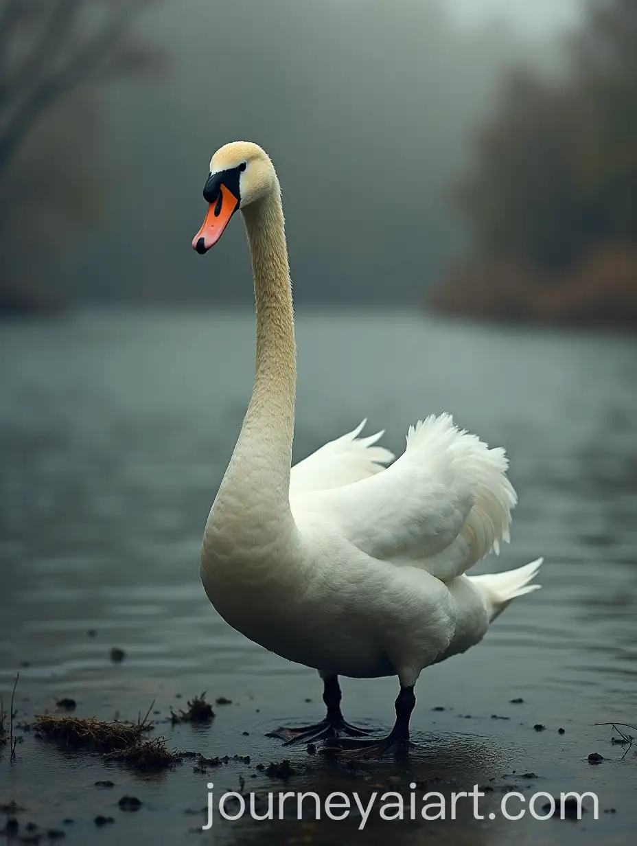 Wounded-Swan-in-a-Serene-Natural-Setting