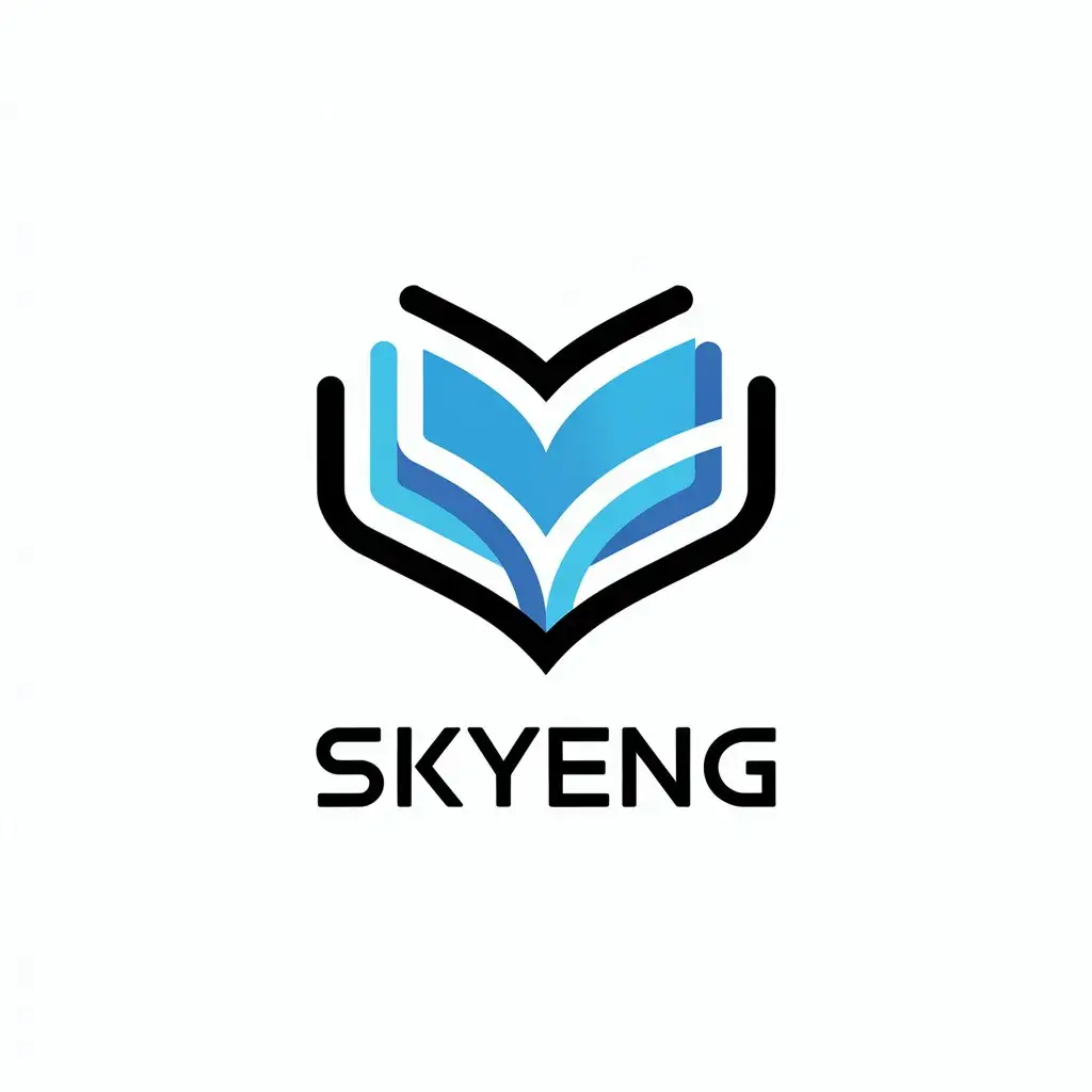 a vector logo design,with the text "SkyEng", main symbol:English language,Moderate,be used in Education industry,clear background