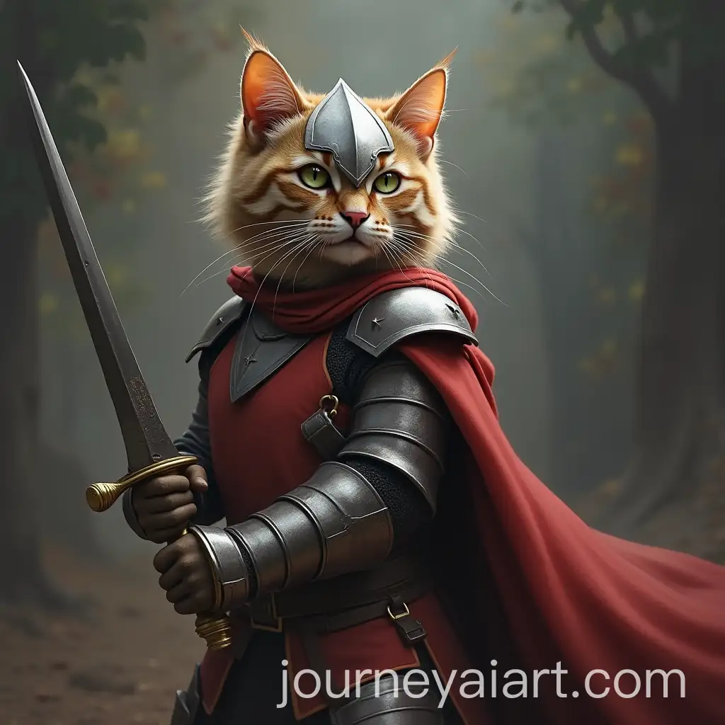 A-Cat-Transforms-into-a-Knight-in-Medieval-Armor