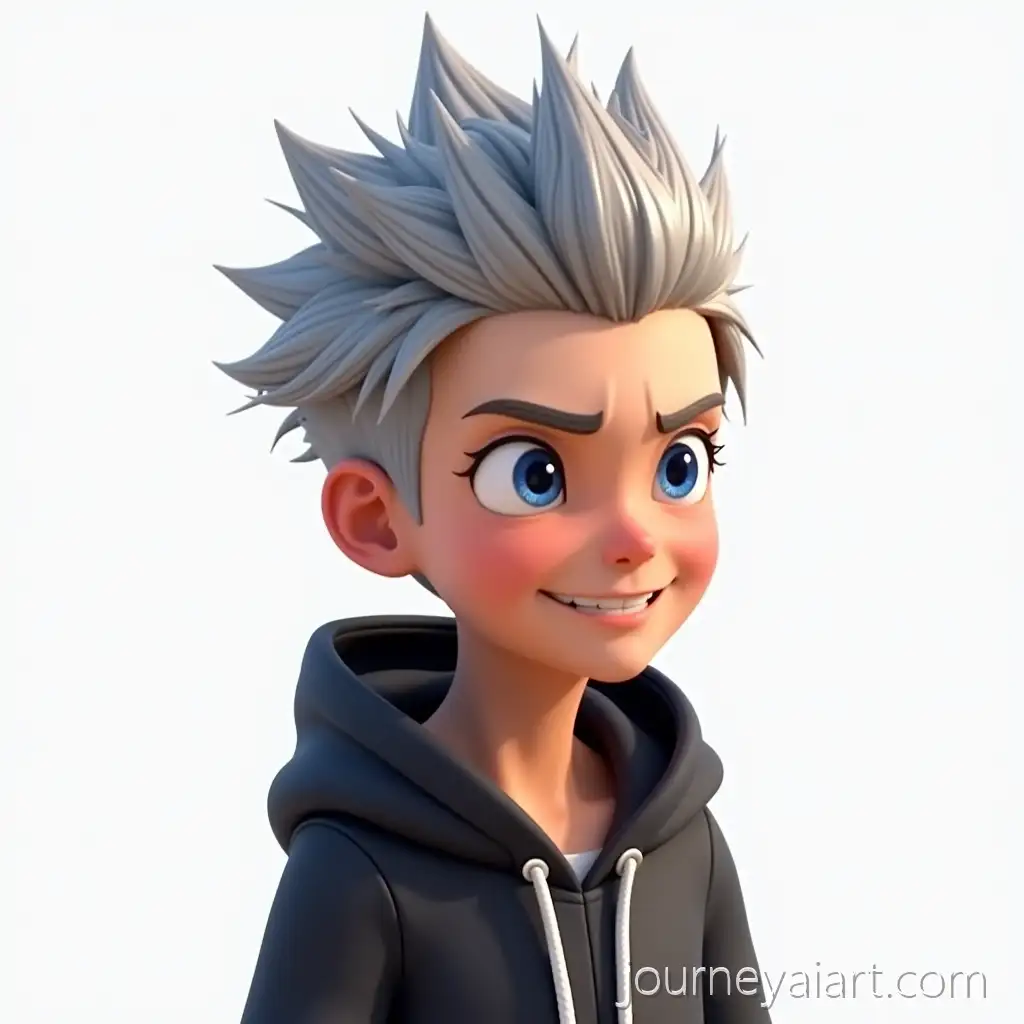 3D-PixarStyle-Teen-Male-Character-with-Silver-Spiky-Hair-and-Blue-Eyes-in-Modern-Casual-Outfit