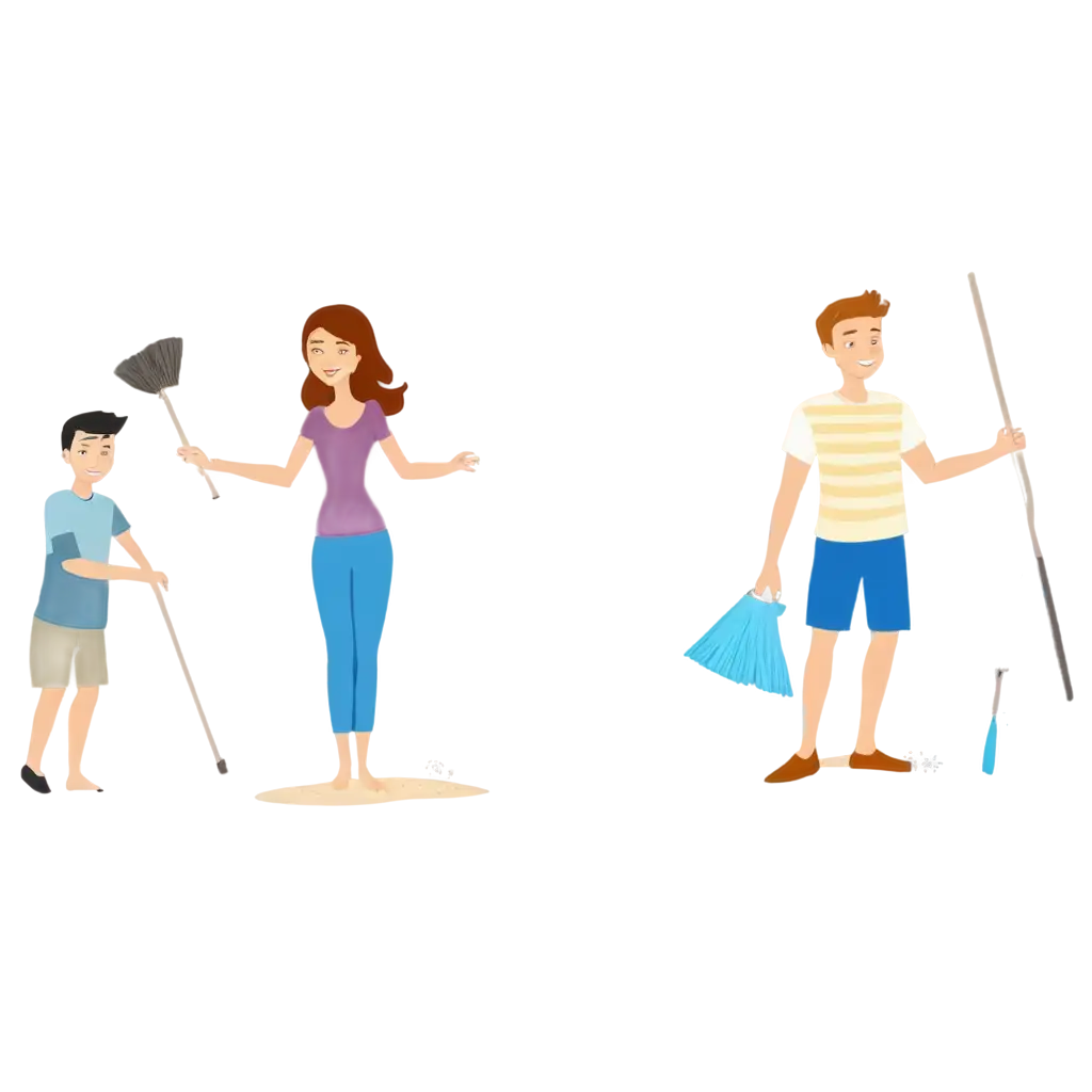 PNG-Clip-Art-of-Two-Men-and-a-Woman-Cleaning-a-Beach-Area-for-Environmental-Awareness