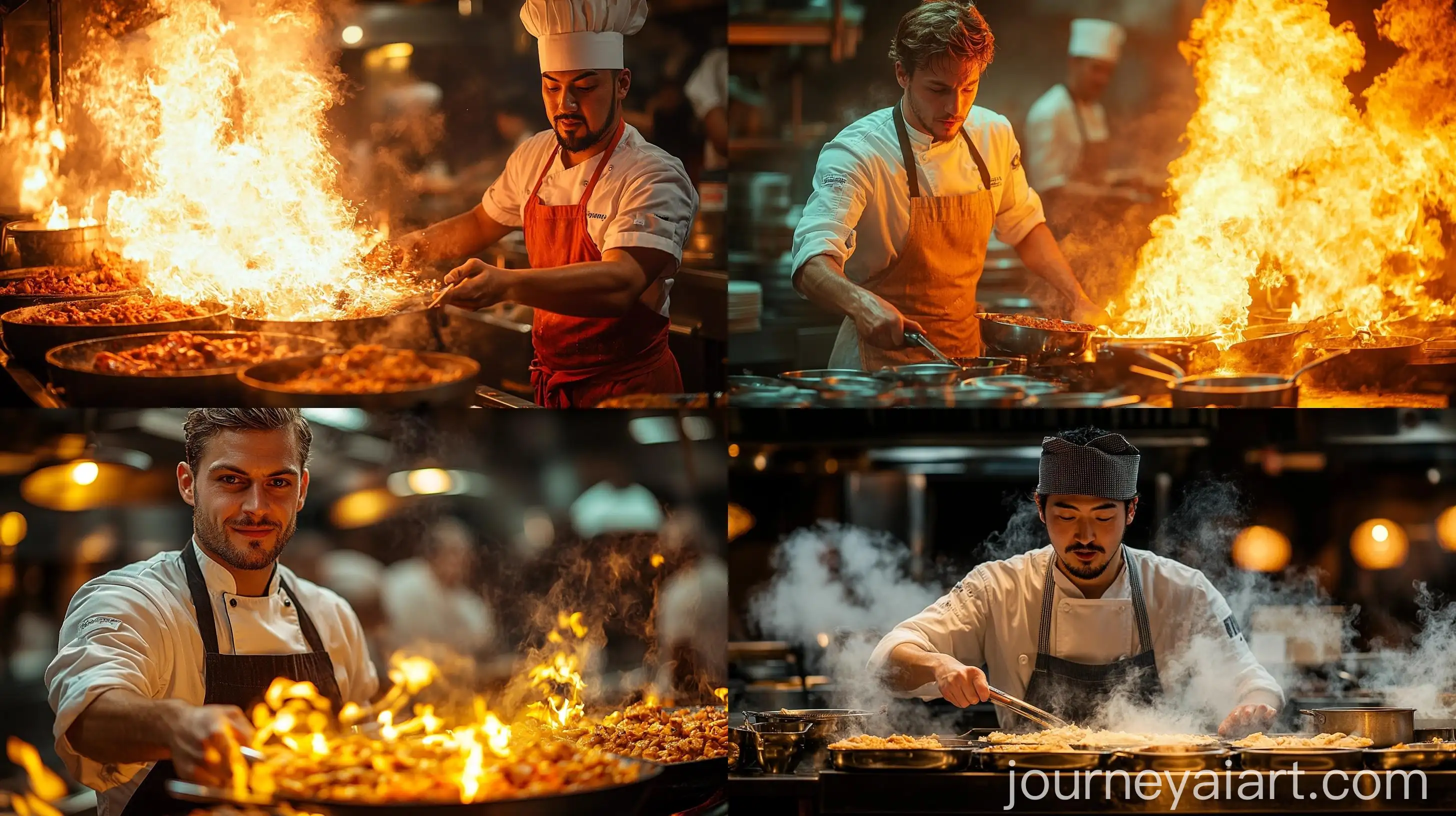 Busy-Chef-Cooking-in-Restaurant-Kitchen