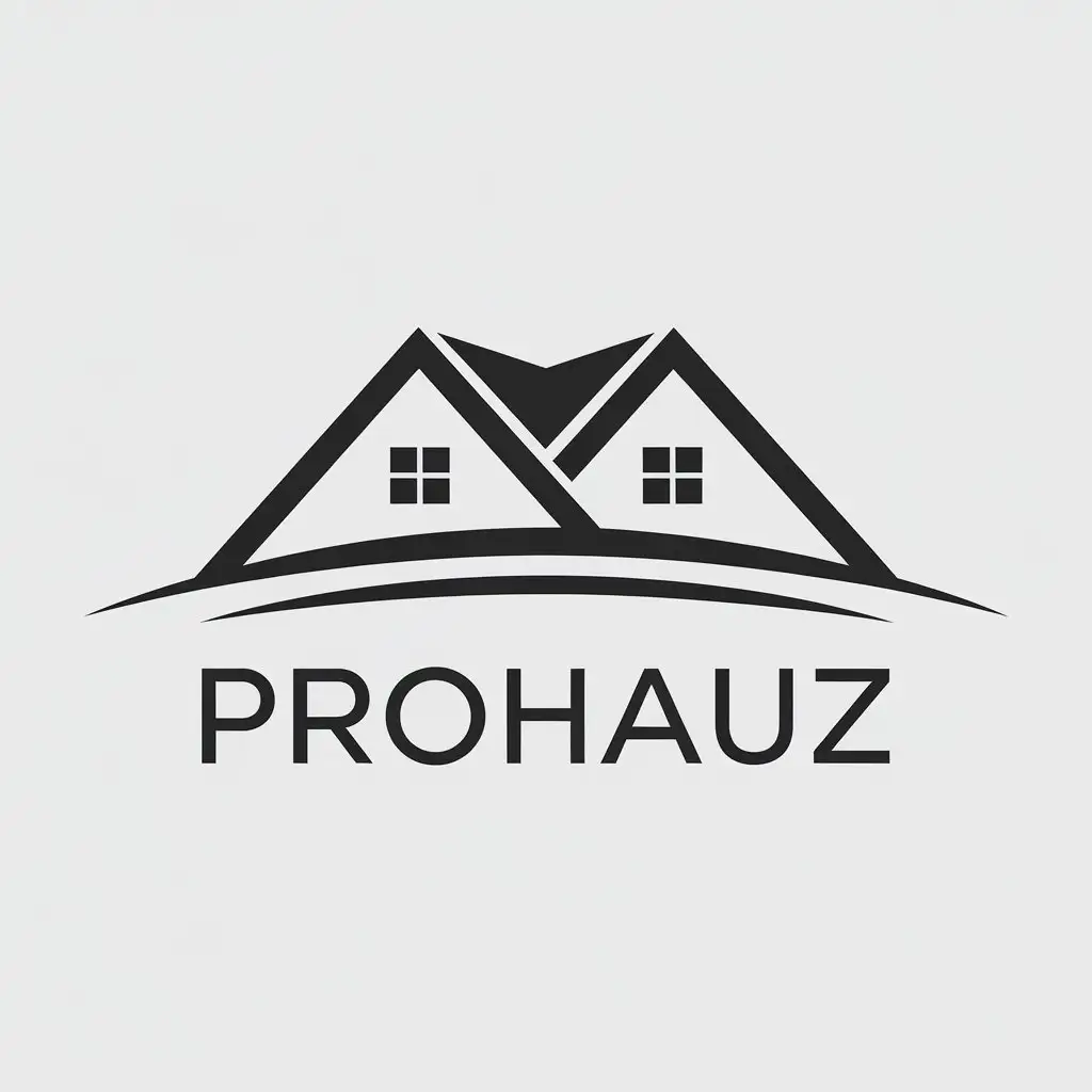 LOGO-Design-For-ProHauz-Suburban-Houses-in-Minimalistic-Style