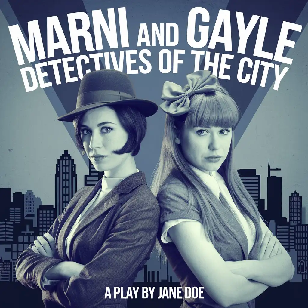 Marni and Gayle Poster for Theatre Show Featuring Two Female Detectives