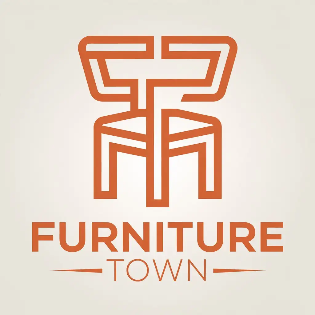 LOGO Design For Furniture Town Minimalistic Font in Retail Industry