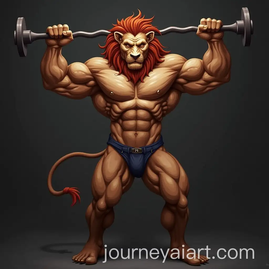 Fusion-of-ClinGeorgescu-with-Lion-Bodybuilder