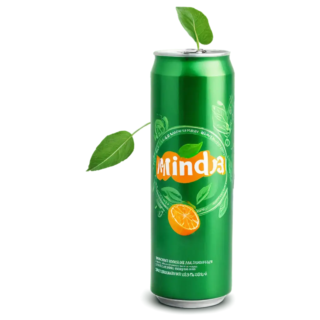 Mirinda-Can-with-Leaves-PNG-HighQuality-Transparent-Image-for-Various-Uses