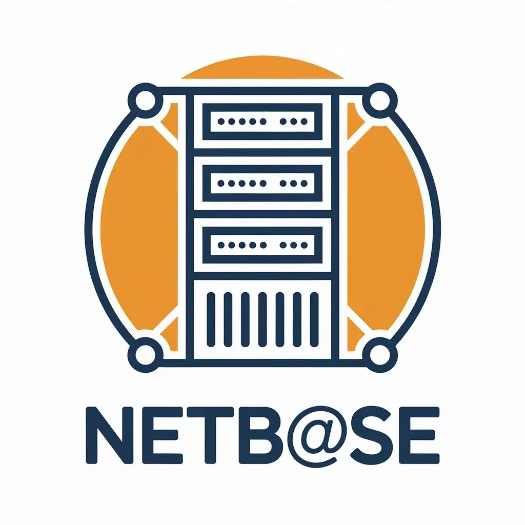 LOGO Design for NetBSE Vector Logo Featuring Server Rack in Technology Industry