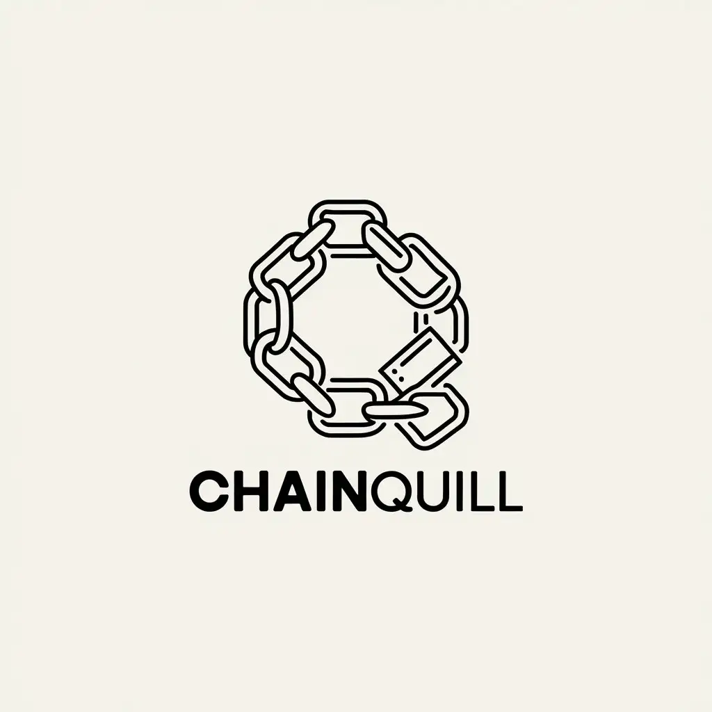 LOGO Design for ChainQuill Chain of Blogs Symbol with Moderate Style for Technology Industry