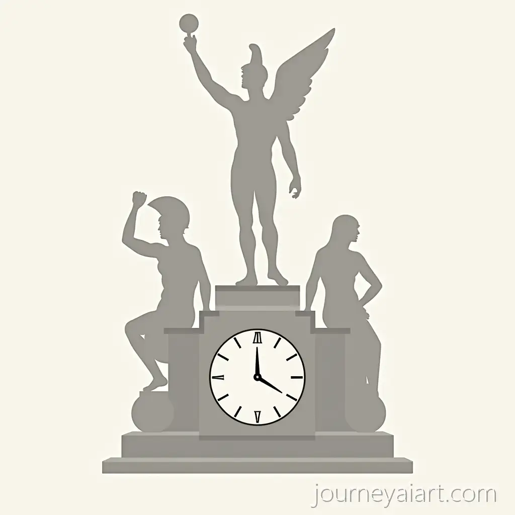 Minimalist-Vector-Icon-of-Glory-of-Commerce-Sculpture-at-Grand-Central-Terminal