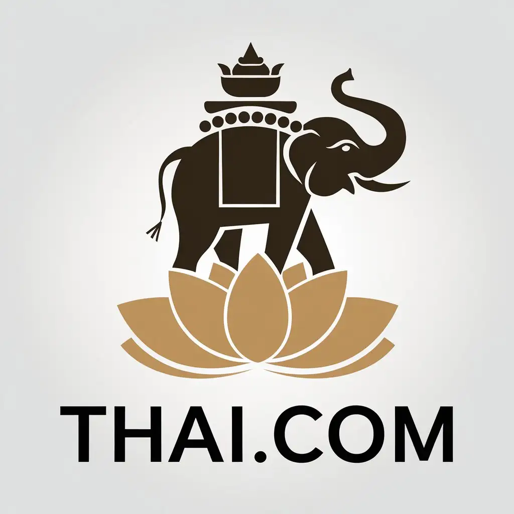 Logo Design for Thailandcom Creative Incorporation of Thai Cultural Elements with a Clear Background