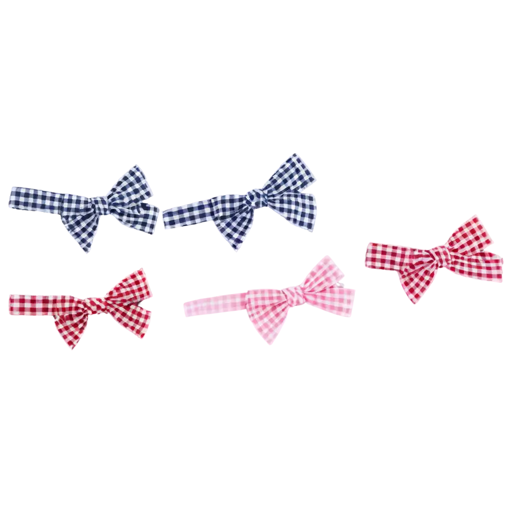 Gingham-Check-Ribbon-Hair-Pin-PNG-HighQuality-Image-for-Fashion-and-Accessories