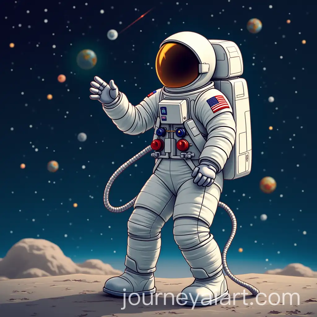 Astronaut-Having-a-Humorous-Moment-in-Space
