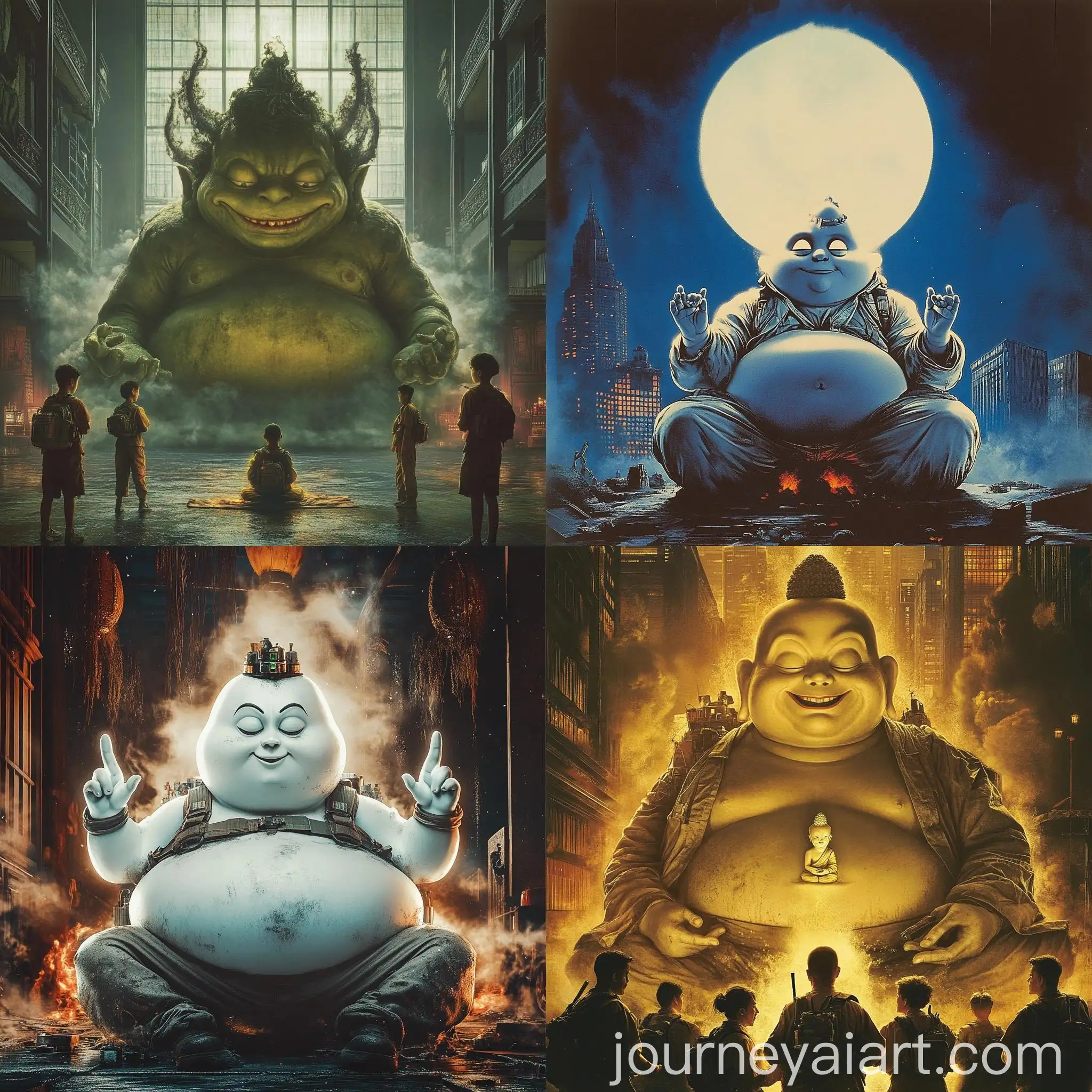 Ghostbusters-Movie-Poster-Malicious-Little-Buddha-Ghost-in-Meditation