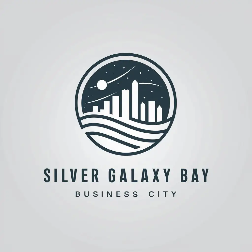 LOGO-Design-For-Silver-Galaxy-Bay-Business-City-Minimalistic-Milky-Way-Galaxy-Theme