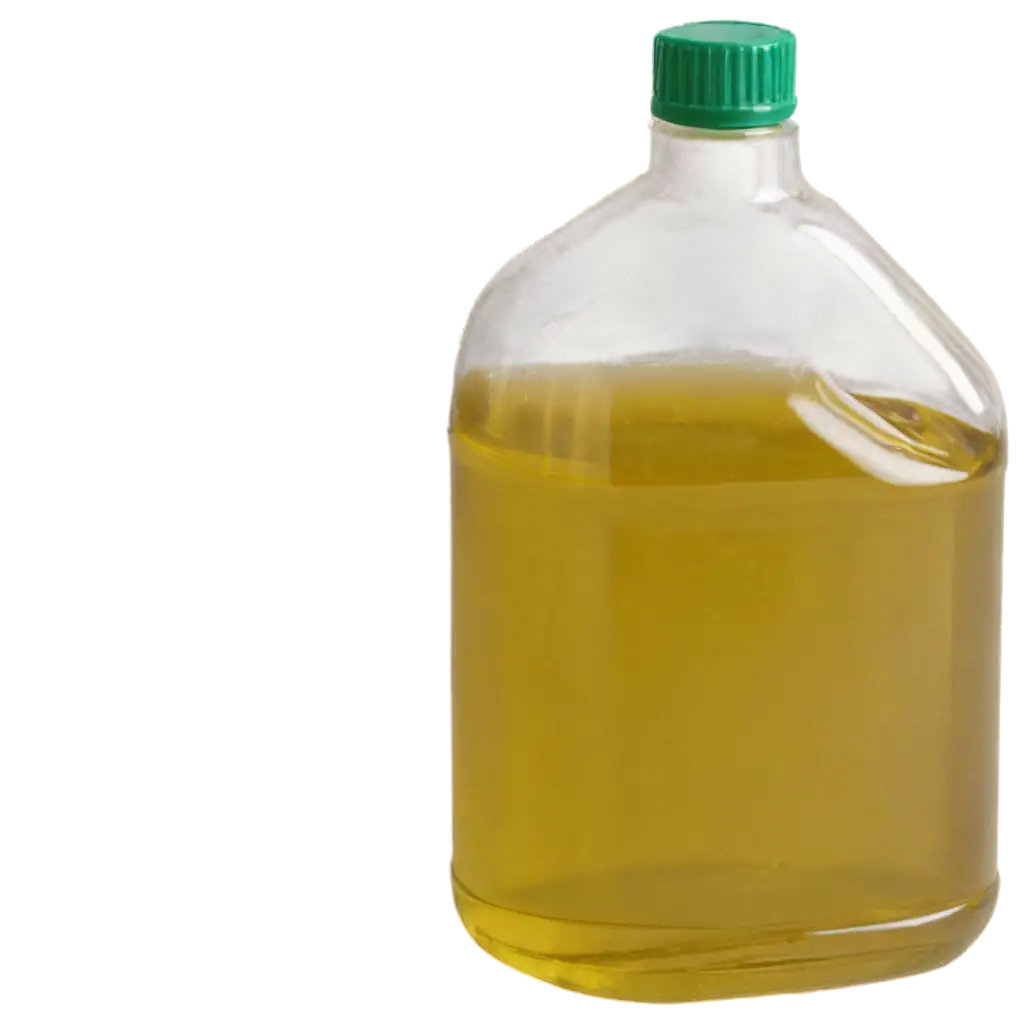 oil in the transparent container