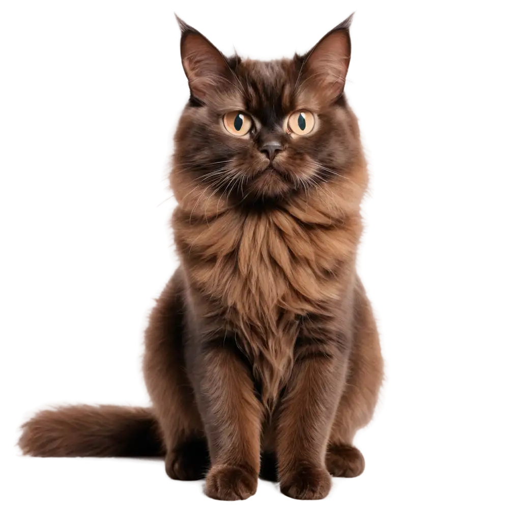 Realistic-Persian-Cat-PNG-Image-Dark-Brown