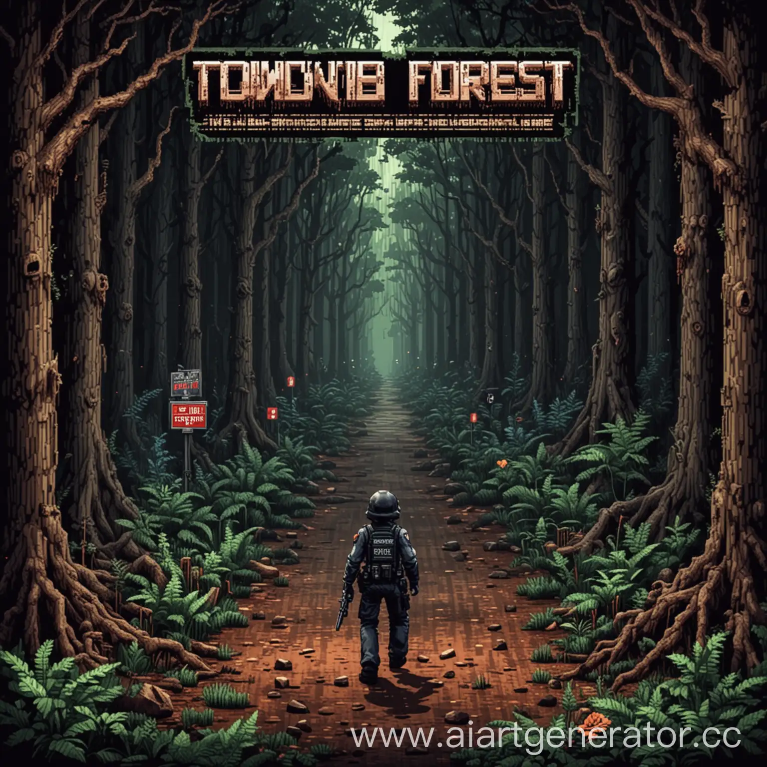 Pixel-Art-Album-Cover-Nintendo-Style-Dark-Forest-Track-with-Corpse-and-Police