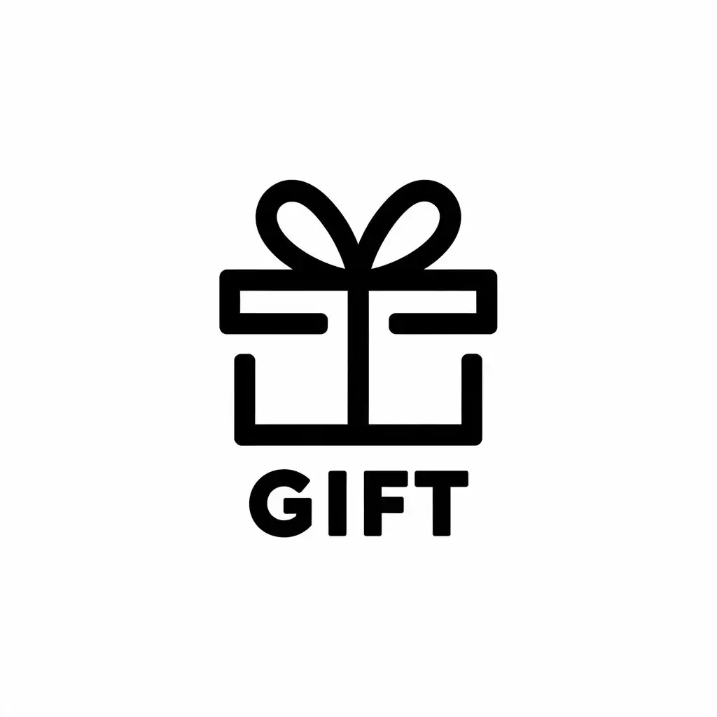 a vector logo design,with the text "gift", main symbol:simple,Moderate,be used in Retail industry,clear background