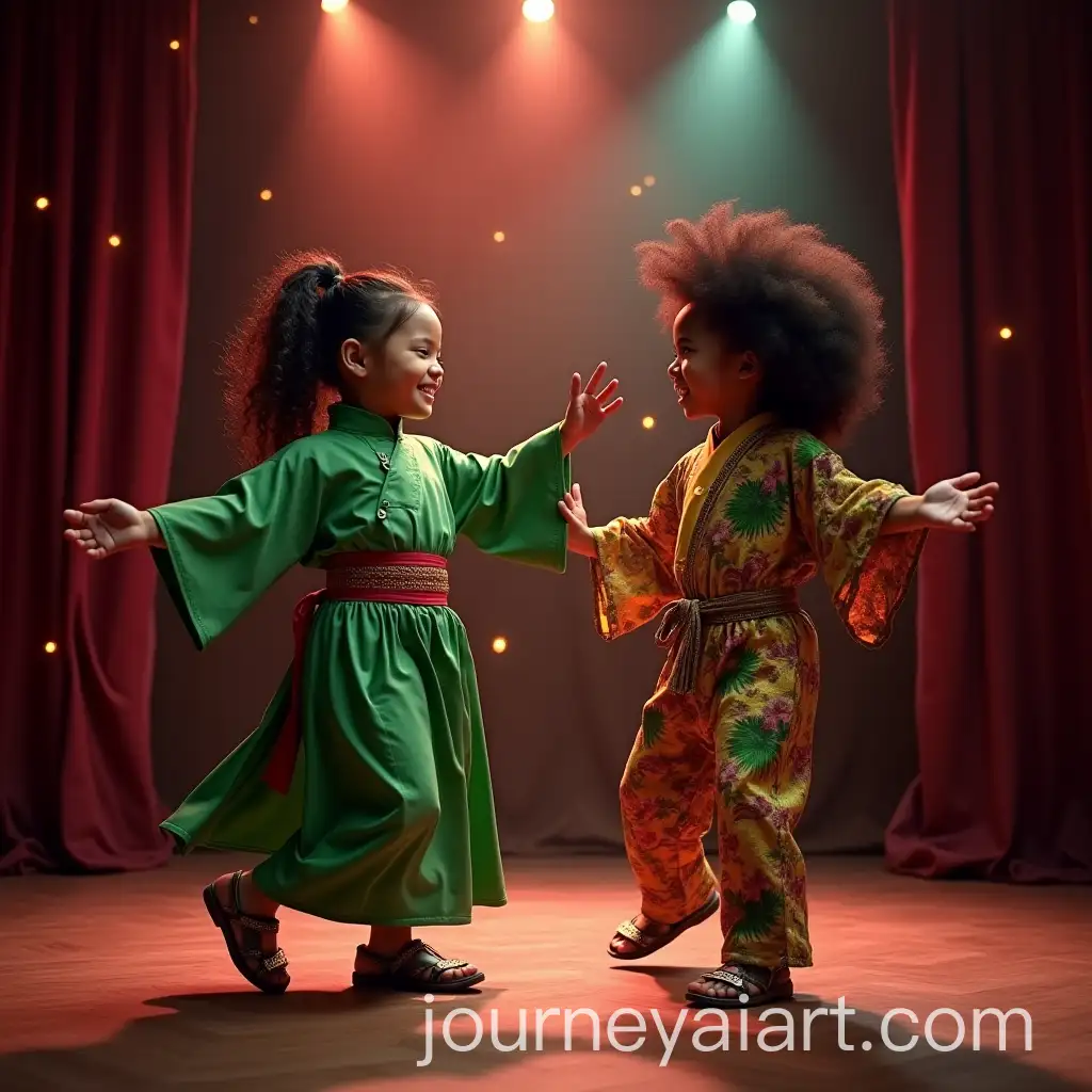 Two-Young-Girls-Dancing-Reggae-on-Stage-in-CulturalAI-Image-Prompt-Expansion-Costumes