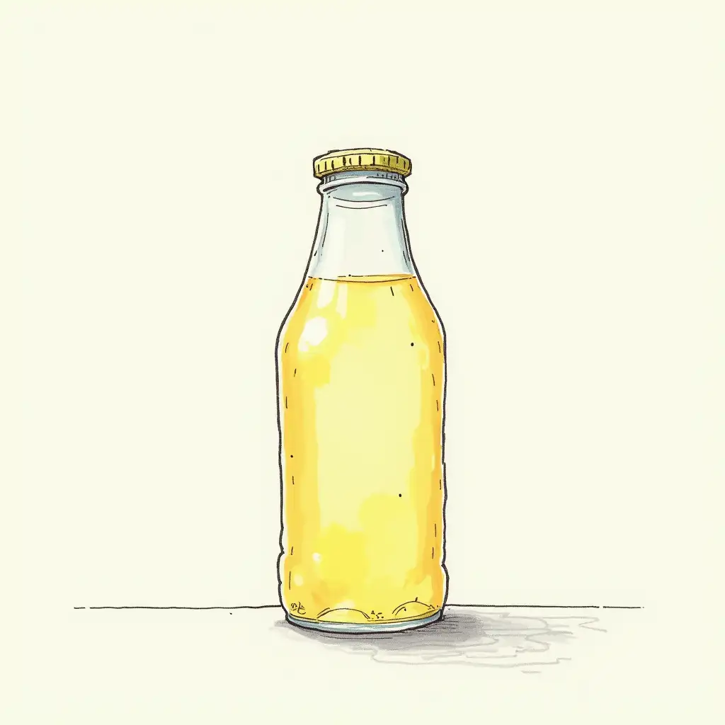 Bottle-of-Lemonade-in-MidAir-LabelFree-and-Floating