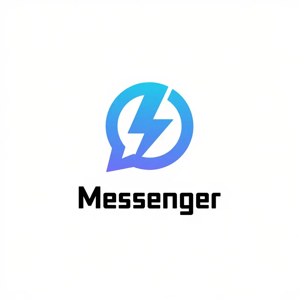 LOGO Design for Messenger Minimalistic Vector App Logo with Clear Background