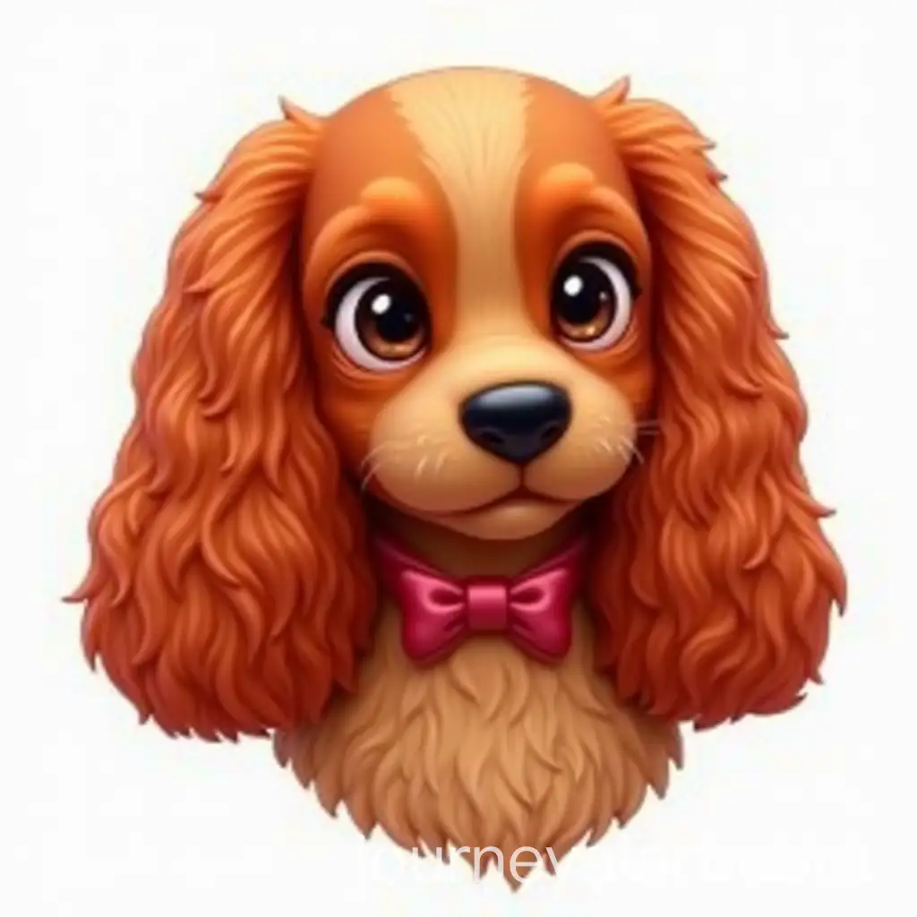 Ruby-Cavalier-King-Charles-Emoji-with-Bow-Tie