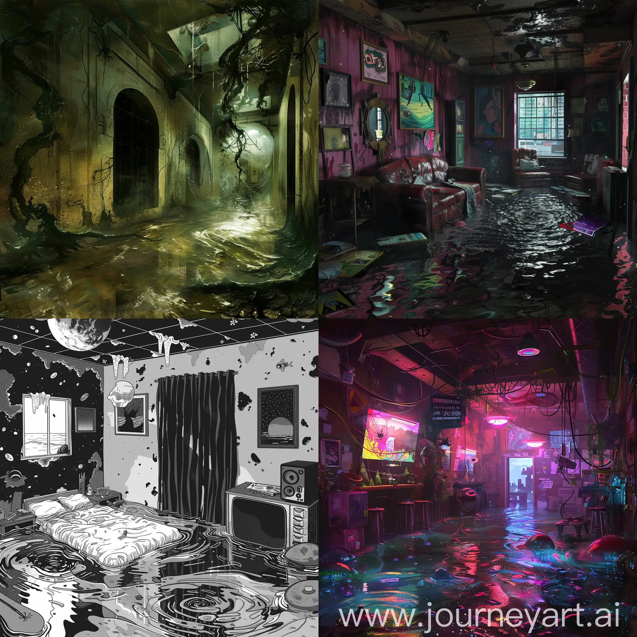 Surreal-Flood-Room-with-Weirdcore-Aesthetic