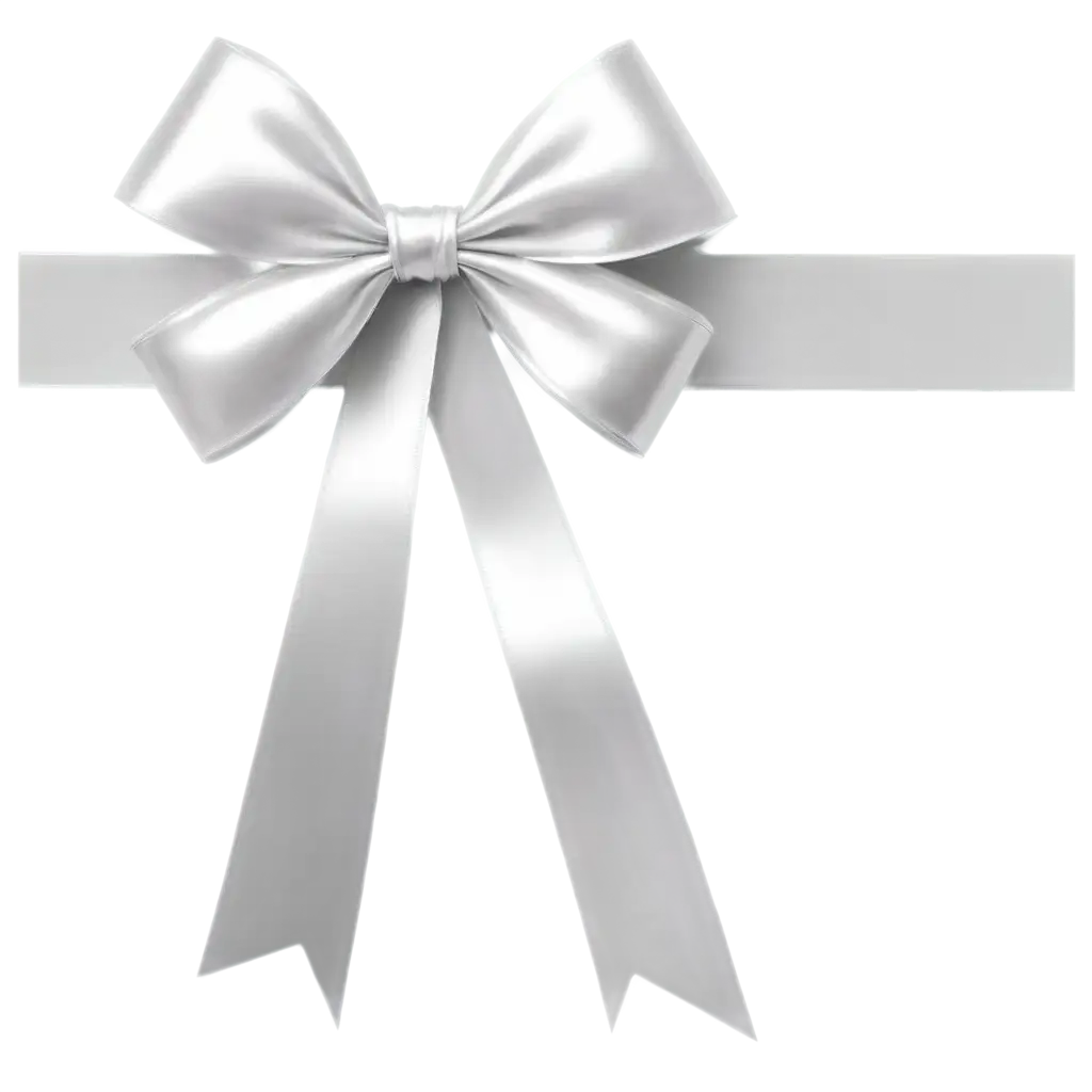 Silver ribbon and bow