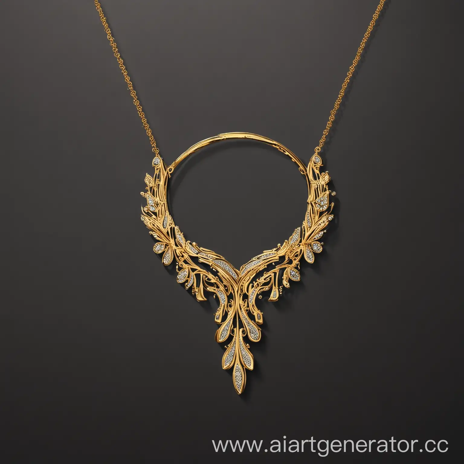 Elegant-Linear-Vector-Gold-Necklace-Design