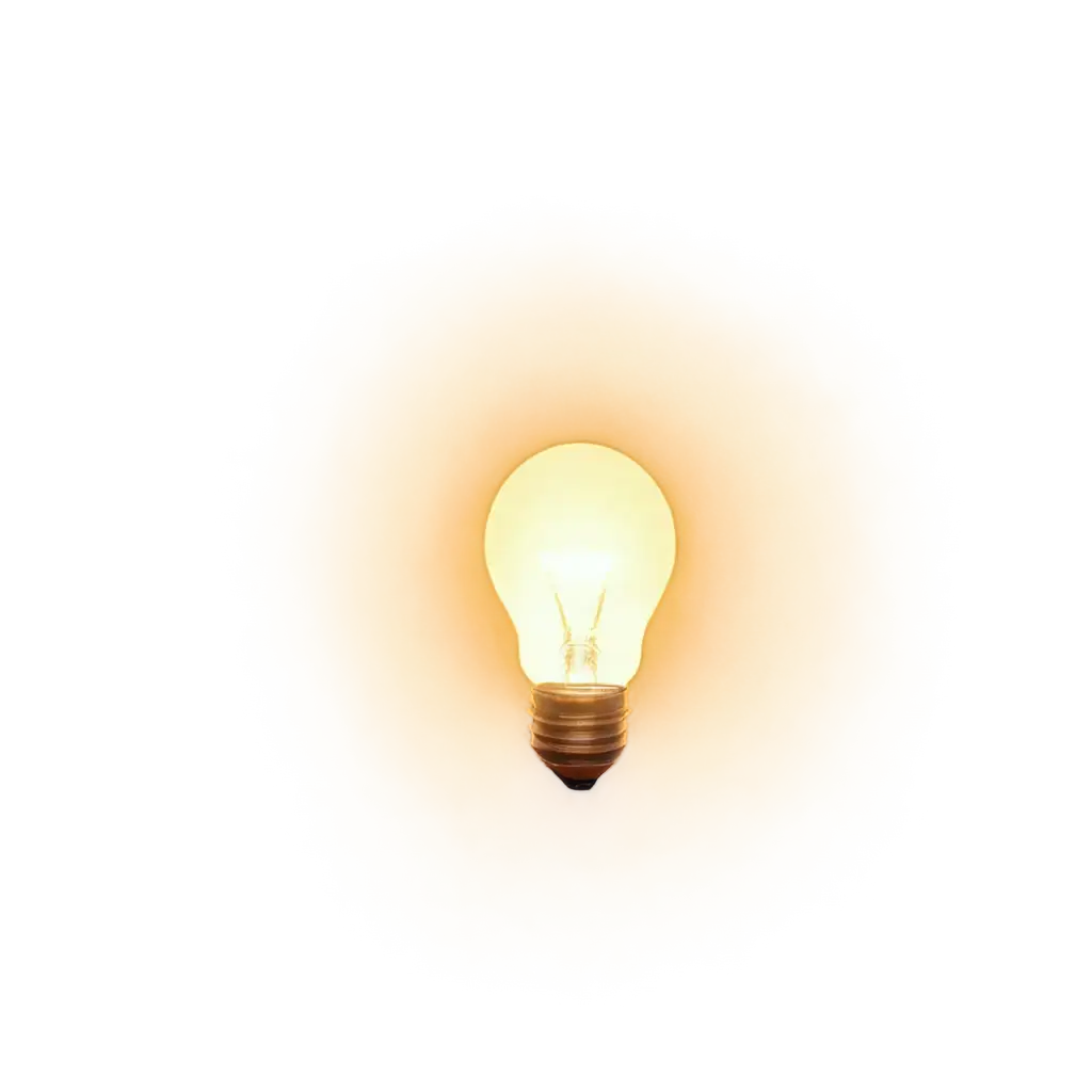 bulb on brightness yellow color