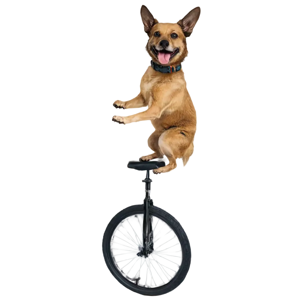 Dog-Riding-Unicycle-PNG-HighQuality-Image-for-Creative-Projects