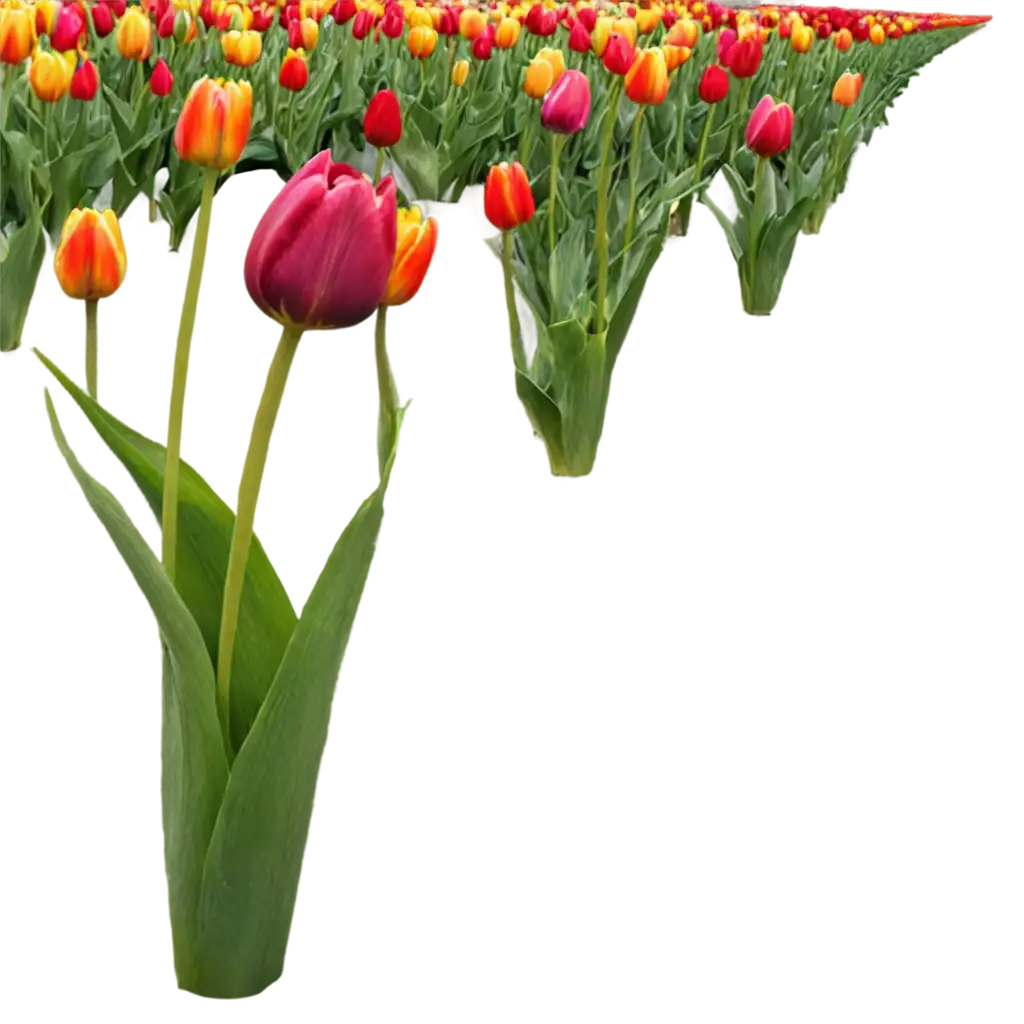 Vibrant-Garden-of-Tulips-in-Full-Bloom-HighQuality-PNG-Image-for-Versatile-Use