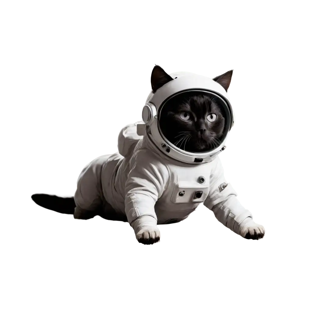 Cat-Astronaut-PNG-Explore-the-Cosmic-Adventures-of-a-Feline-in-Space