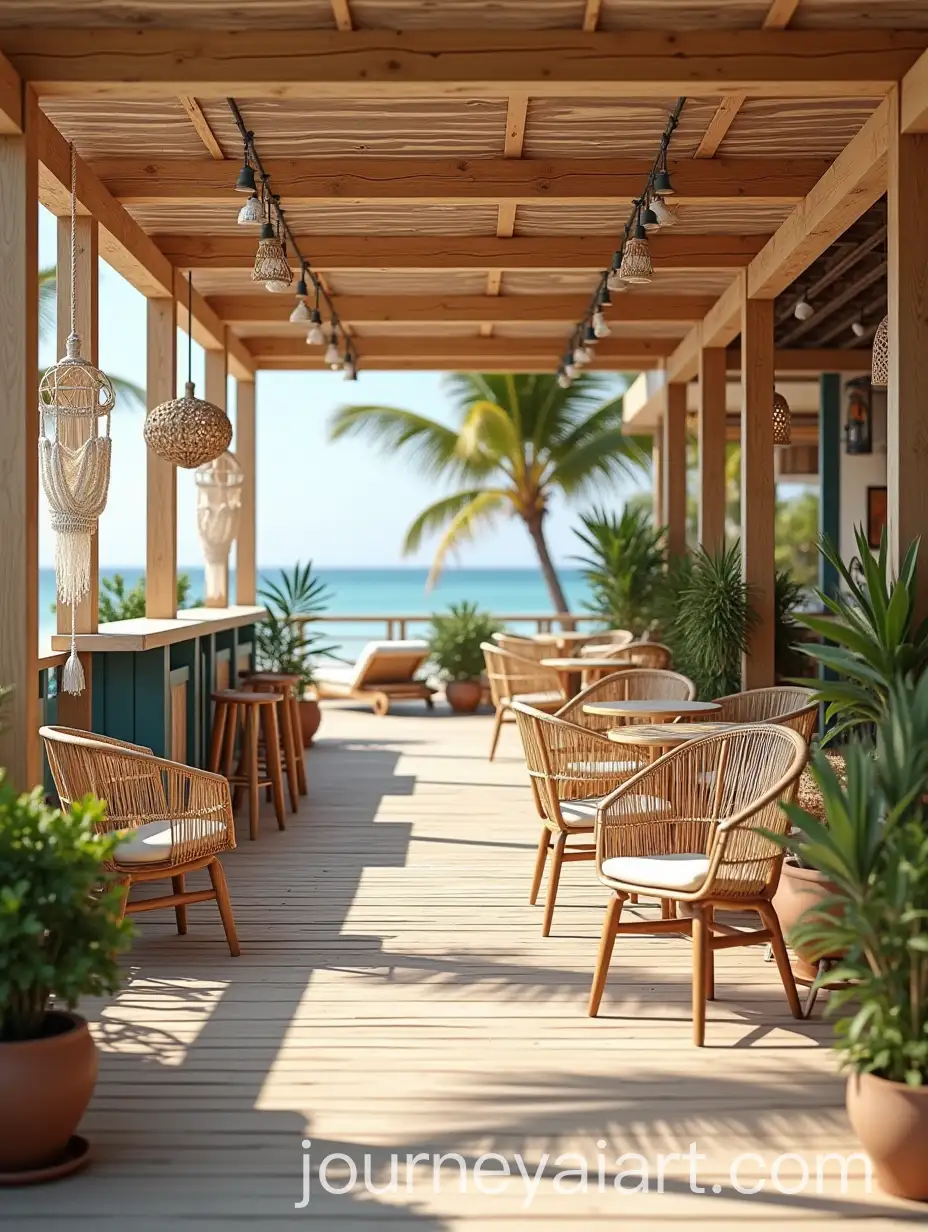 Bohemian-Beachside-Cafe-with-Wooden-PergAI-Art-Prompt-Expansionola-and-Tropical-Foliage