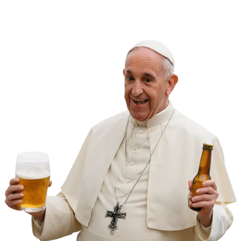 Pope-Francis-Drinking-Beer-PNG-Image-Humorous-and-Relatable-Visual-Content