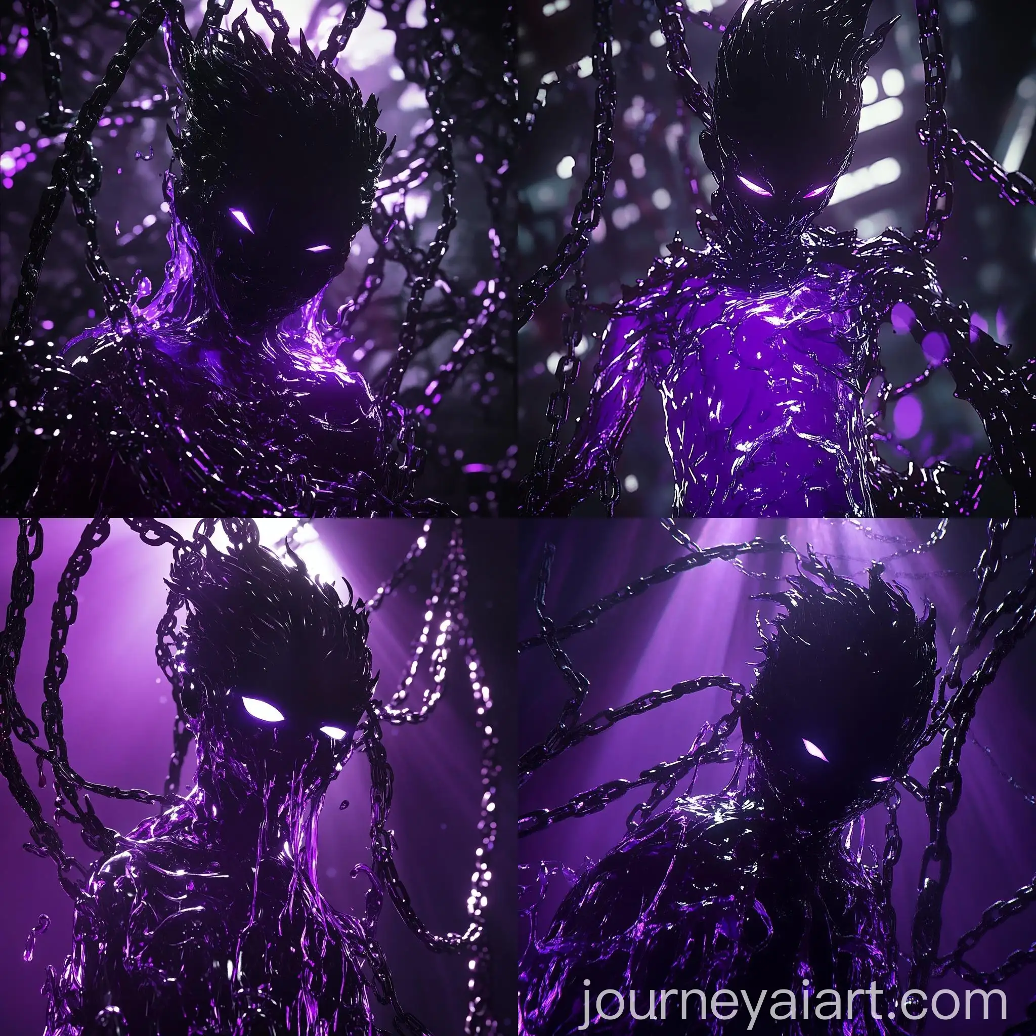 Dark-Purple-Glass-Sculpture-Illuminated-by-Purple-Light