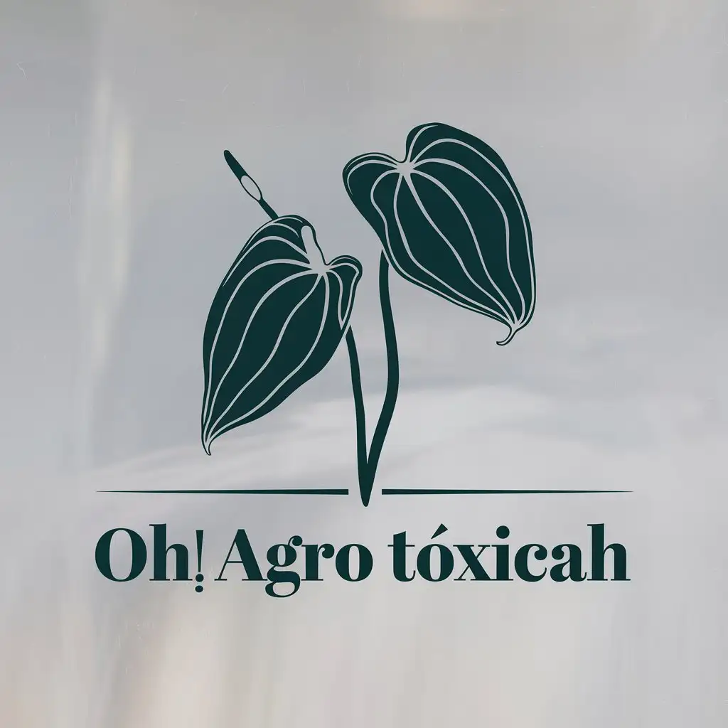 LOGO-Design-for-Oh-Agro-Txicah-Anthurium-Magnificum-in-Minimalistic-Style-on-Clear-Background