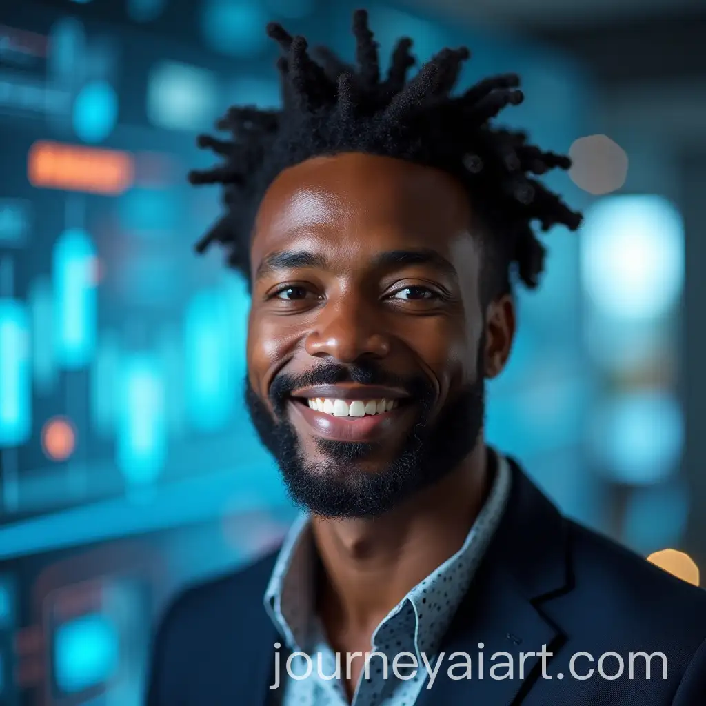 Confident-Black-Man-in-Professional-Casual-Attire-with-AI-and-Creativity-Background