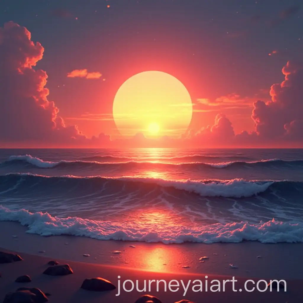 Breathtaking-Sunset-Over-the-Ocean-with-Vibrant-Sky-Colors