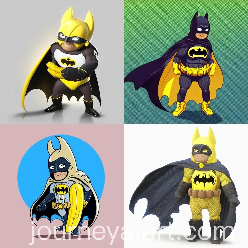 Banana-Dressed-as-Batman-Cosplay-Fantasy-Art