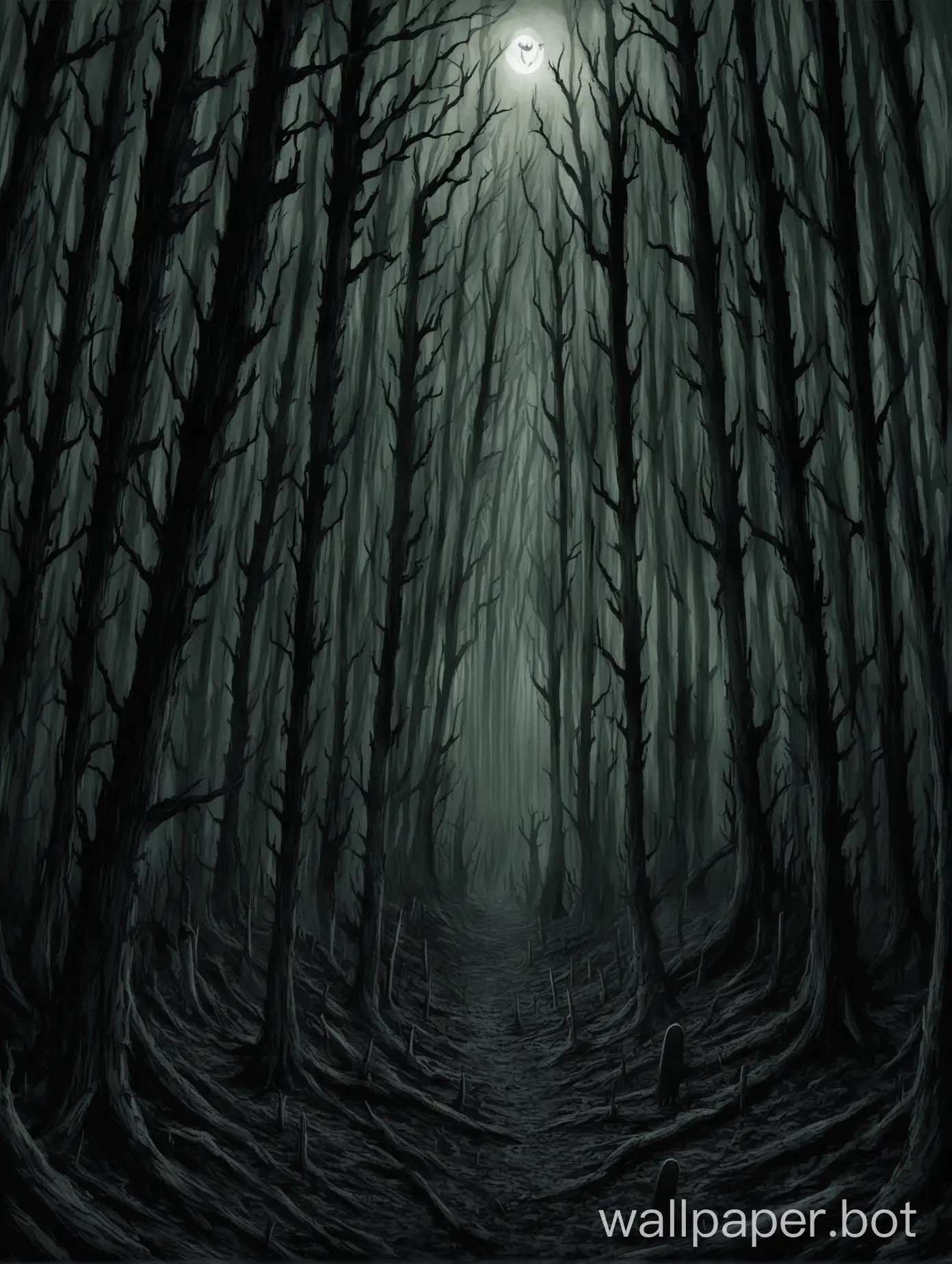 Eerie-Forest-at-Dusk-with-Ghostly-Figures