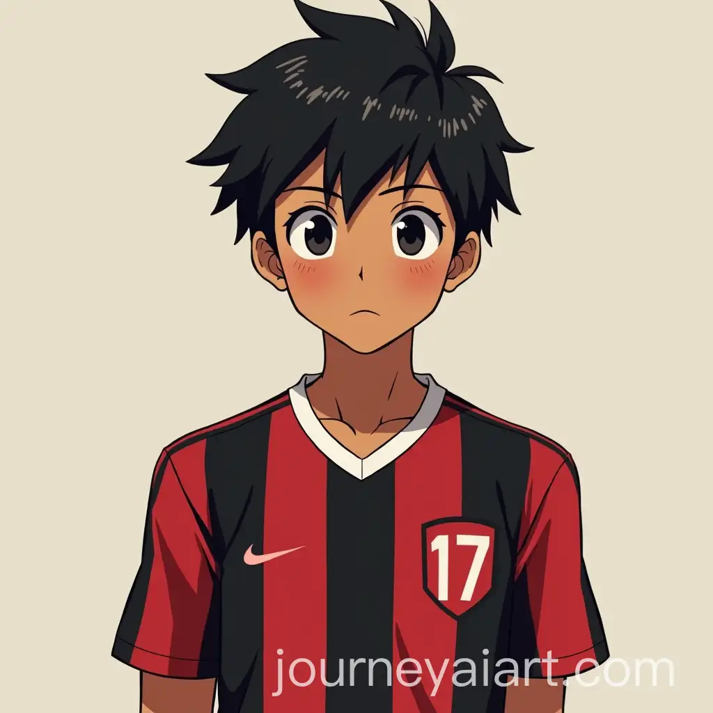 Anime-Boy-in-Red-and-Black-Striped-Jersey
