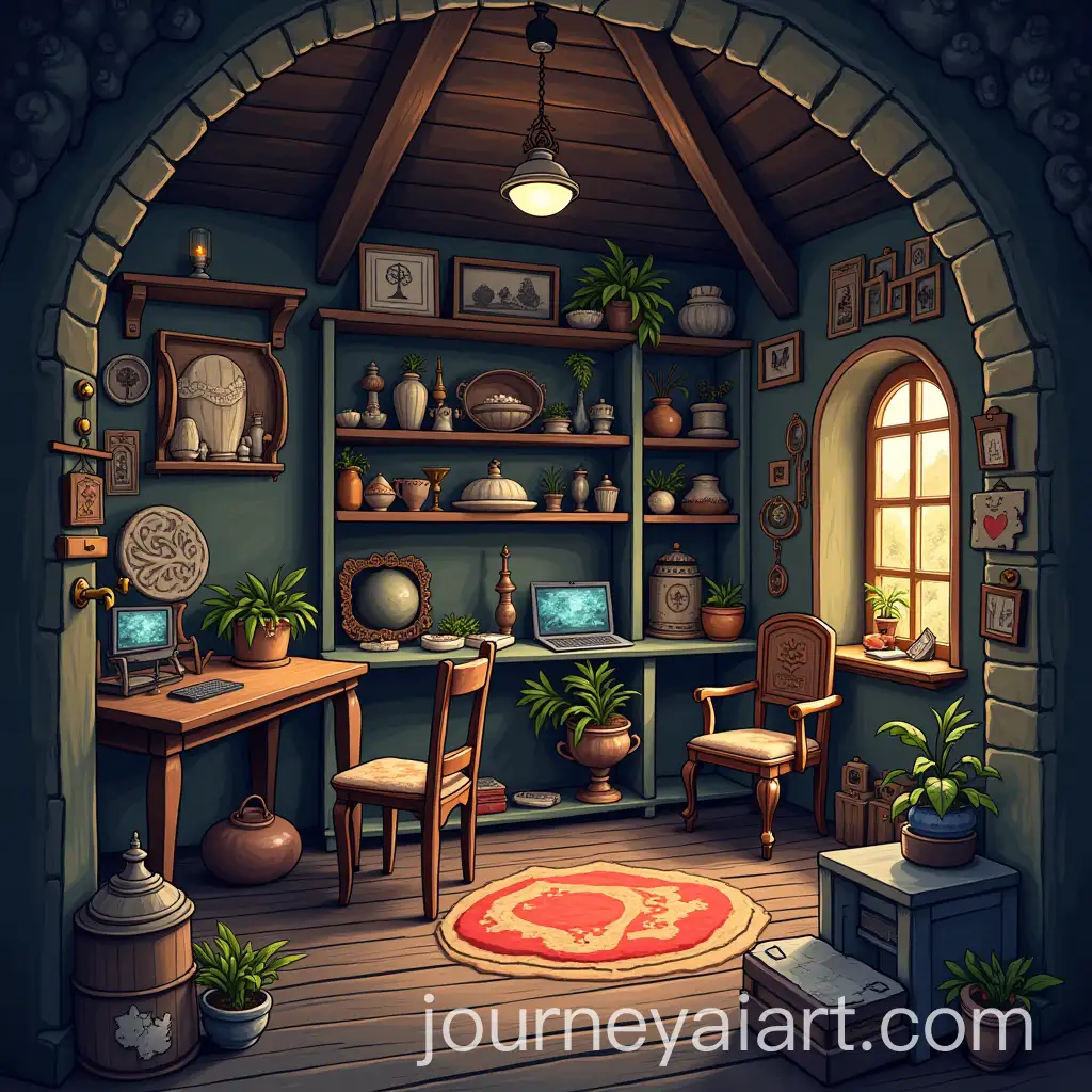Logo-Design-for-The-Attic-of-Enchanted-Creations-Featuring-Artistic-Craft-Objects