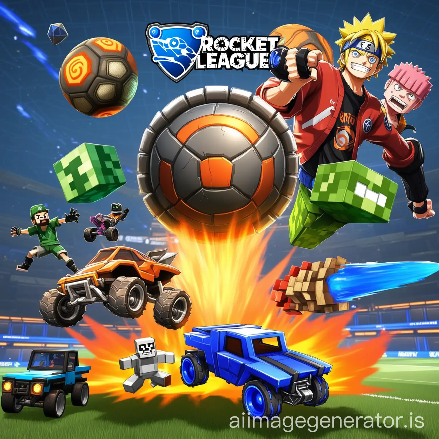 Rocket-League-Meets-One-Piece-Naruto-Minecraft-and-Fortnite-in-a-HighOctane-Battle-Arena