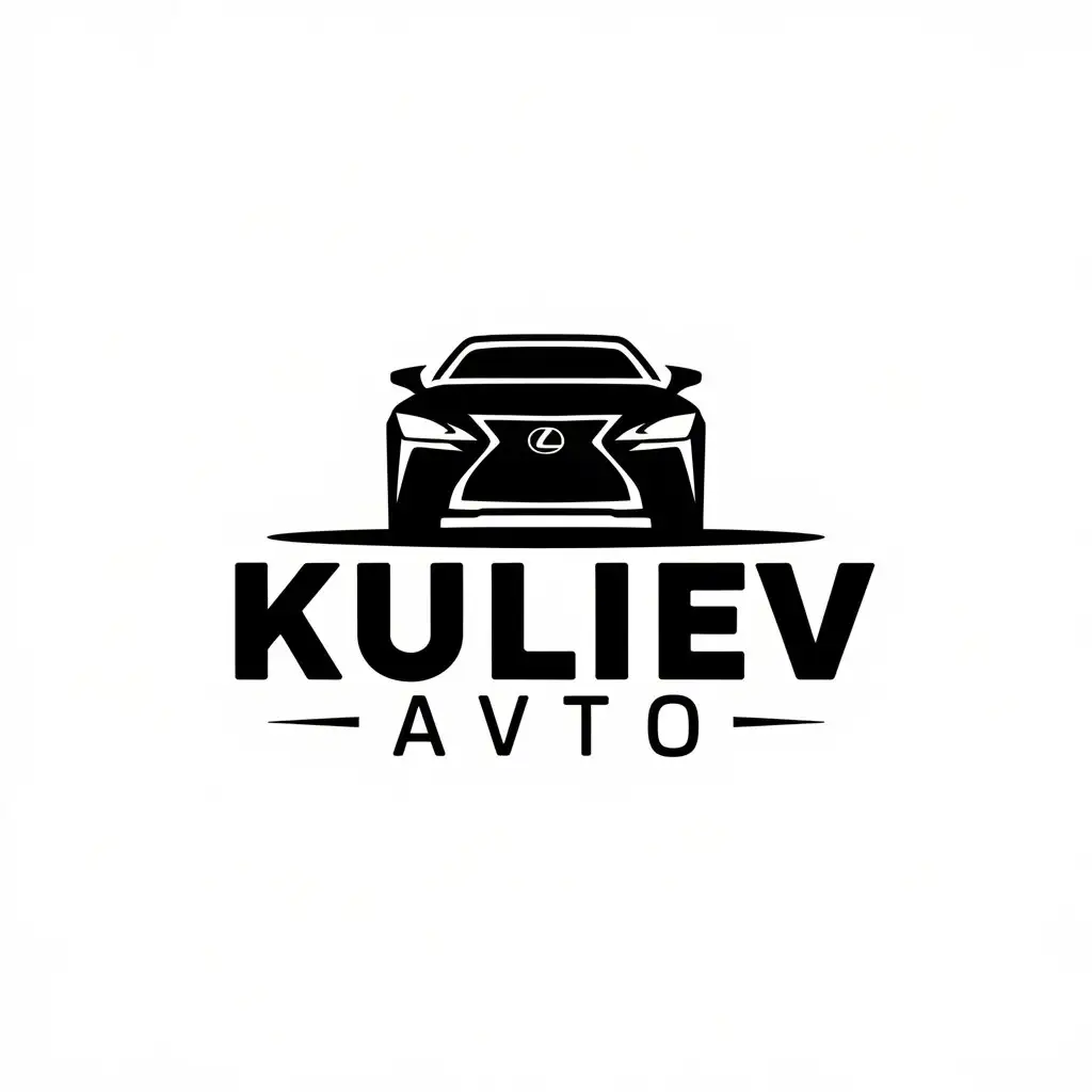 a vector logo design,with the text "Kuliev Avto", main symbol:Lexus,Moderate,be used in Spare parts industry,clear background