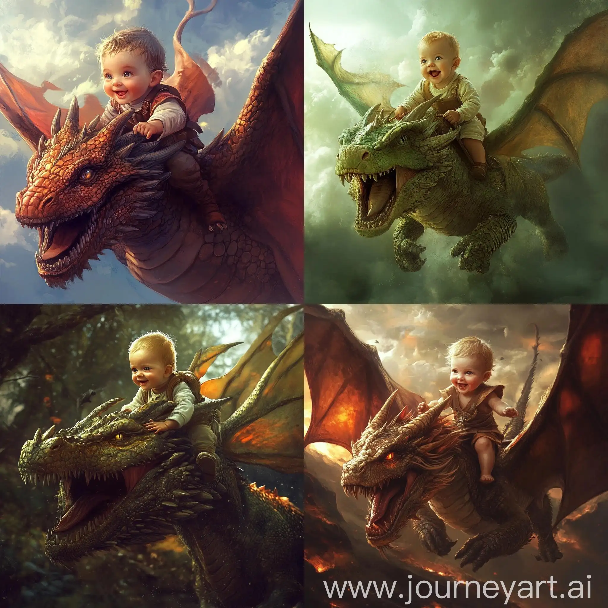 Infant-Riding-Dragon-Fantasy-Illustration