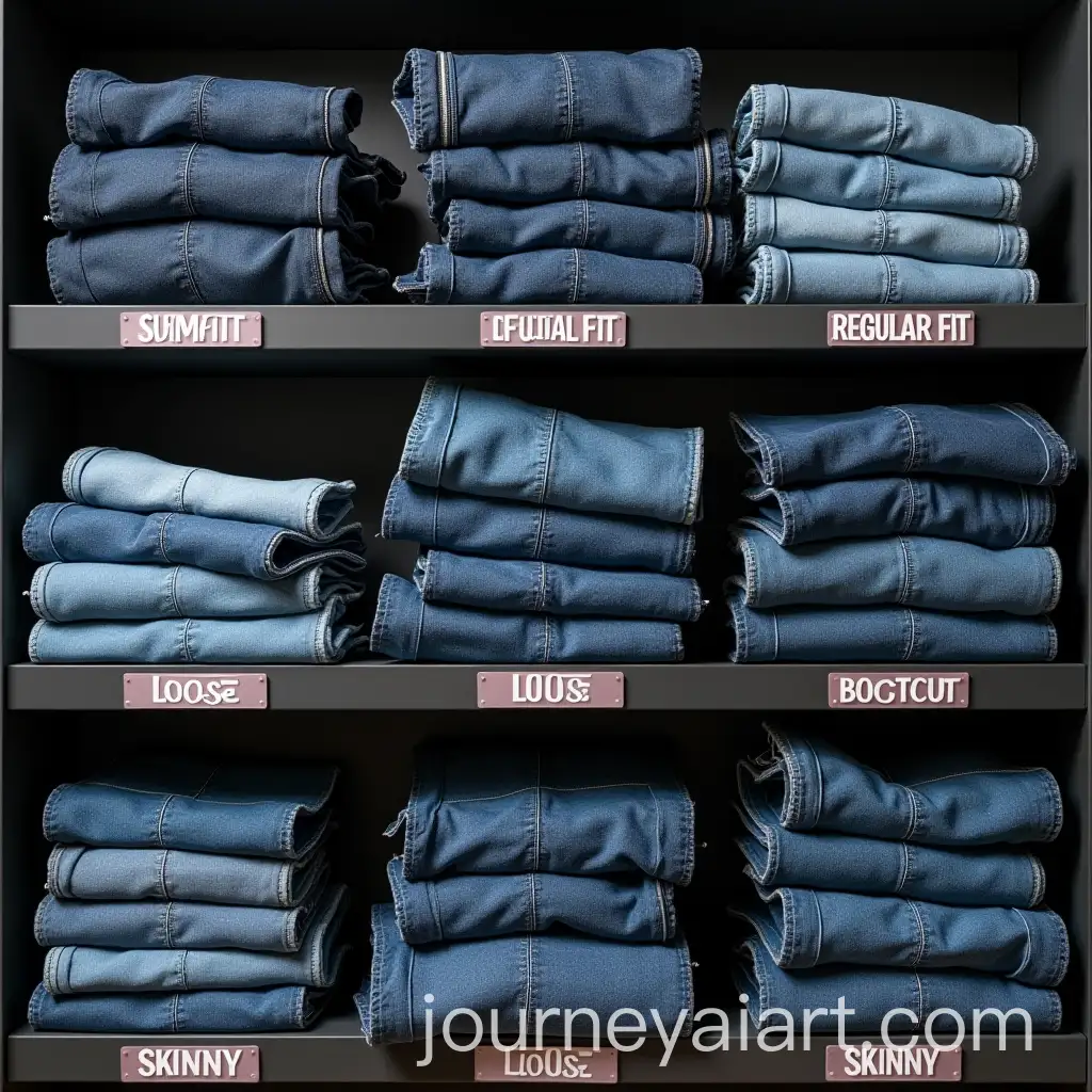 Assorted-Jeans-on-Shelves-Slim-Fit-Regular-Fit-Loose-Bootcut-Skinny