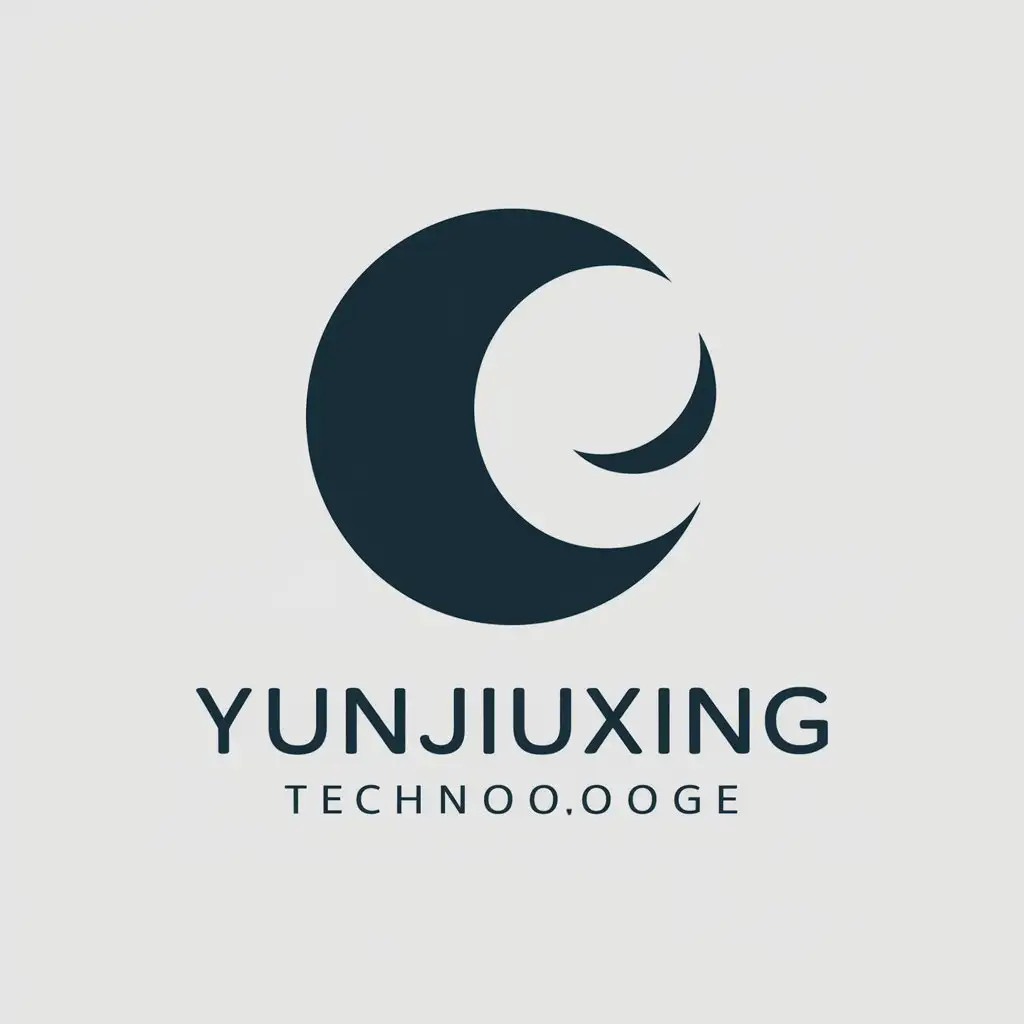 LOGO-Design-For-Yunjiuxing-Minimalistic-Vector-Logo-with-Round-Crescent-Symbol-for-Technology-Industry