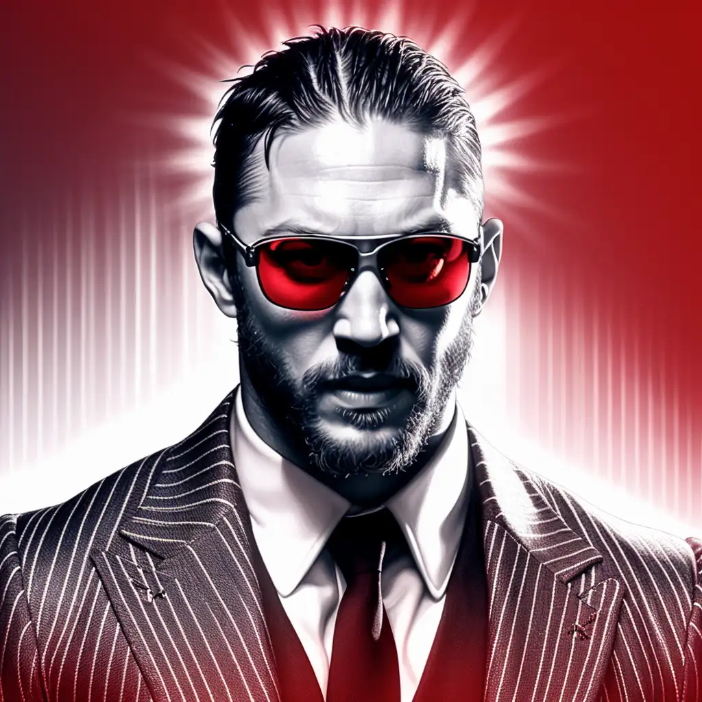 Ambassador Agent Tom Hardy in MatrixStyle Artwork with RedWhite Aura